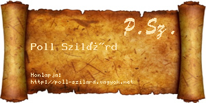 Poll Szilárd névjegykártya