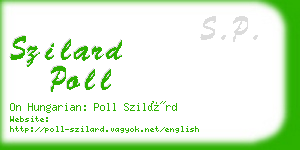 szilard poll business card